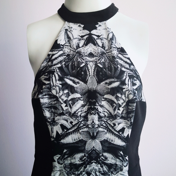 SILENCE + NOISE Halter Crepe Bodycon Dress Size 4 - Picture 2 of 6